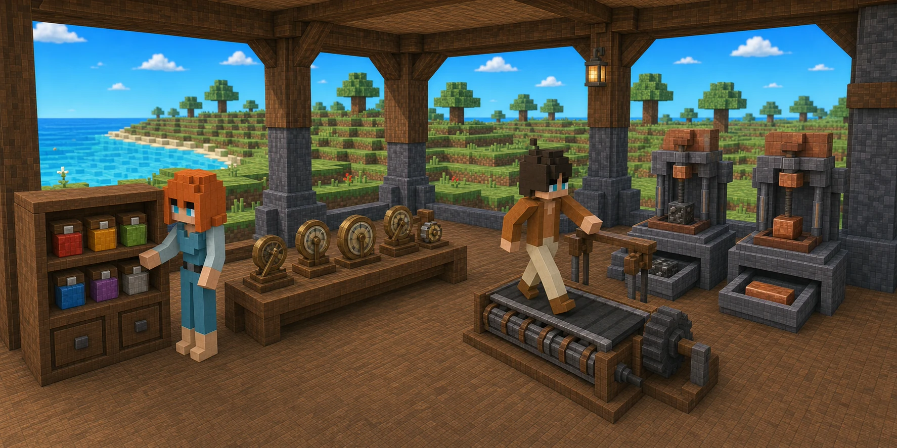 Generated NiceChunk workshop where the canonical villagers route stored values through separate browser, contract, and Guardian mechanisms.